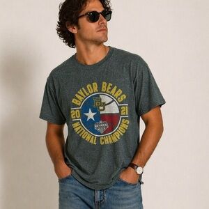 Baylor Bears National Champions Basketball Fan 2021 Green Large Collegiate